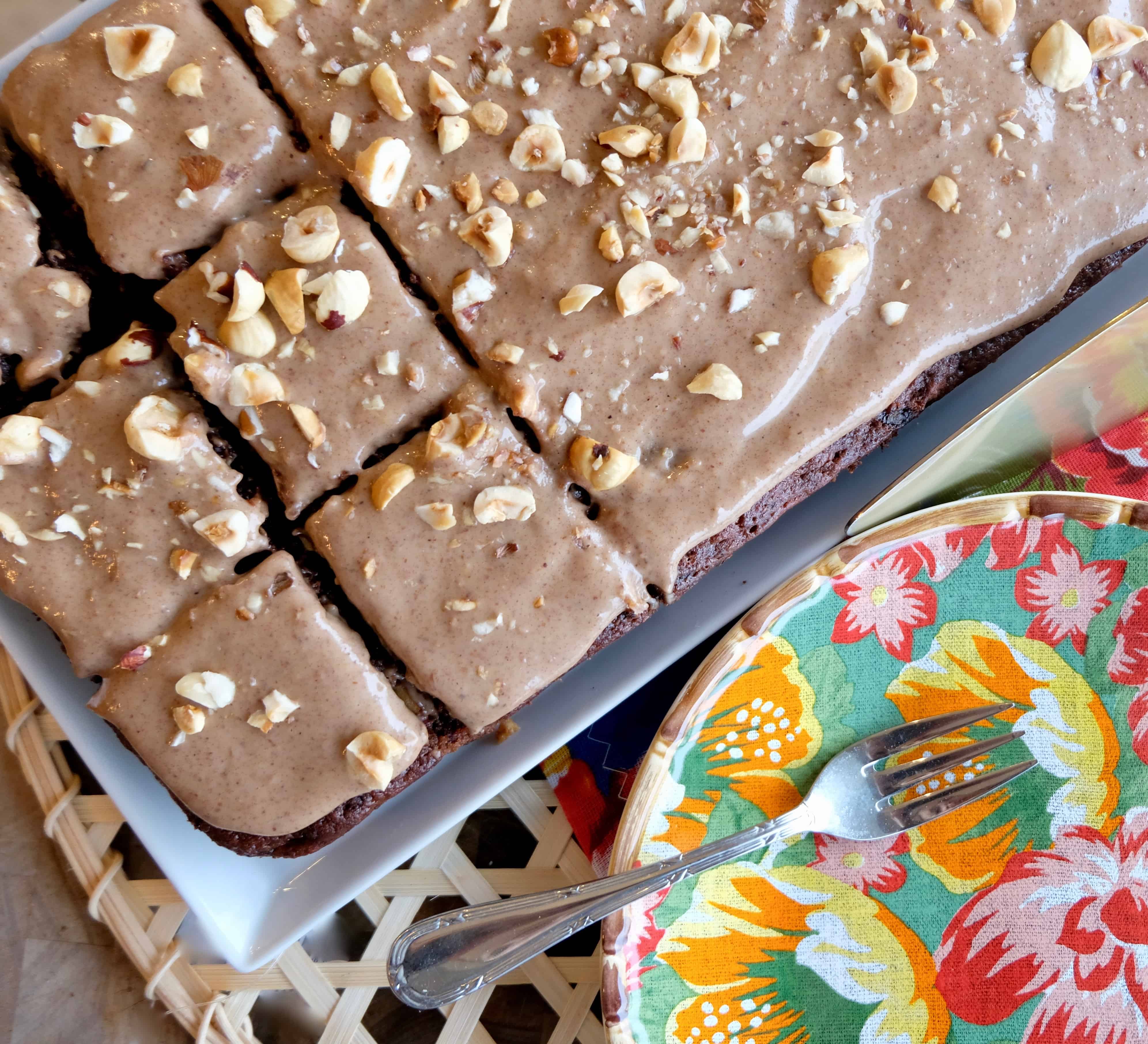 Beet Cinnamon Cake with Hazelnut Frosting Marinola