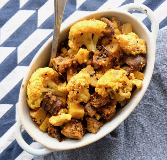 Indian Spiced Tobinambur and Cauliflower