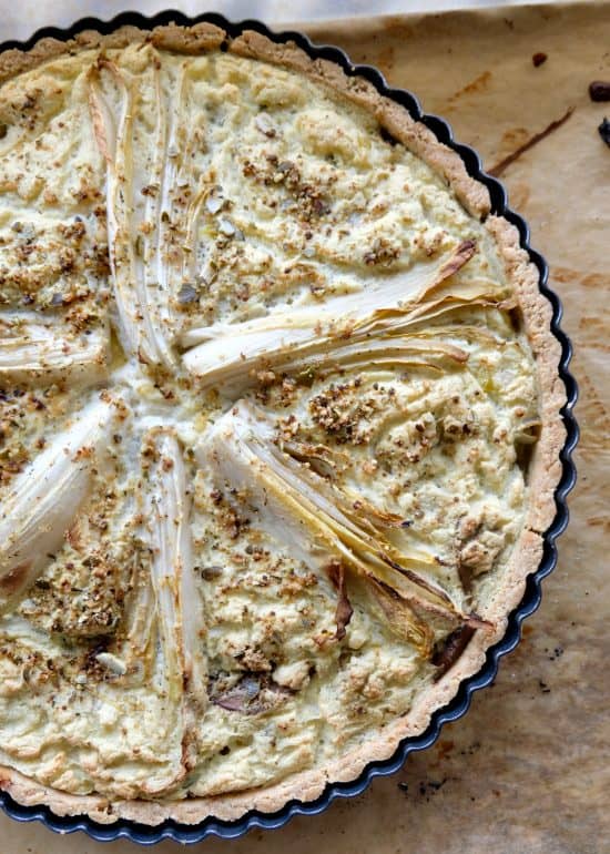 Endive Quiche with Oat crust