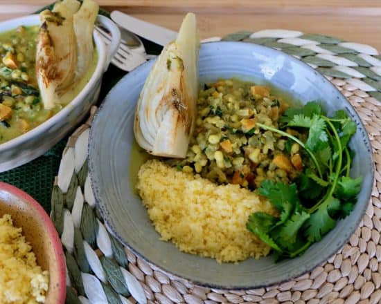 Fennel and Mung Beans Green Curry 