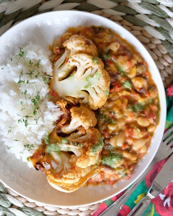 Cauliflower Moqueca (or Veggie Brazilian mild Curry)