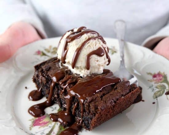 Black Bean Brownie and Ice Cream