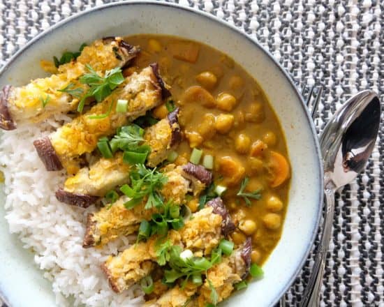 Chickpea and Eggplant Plant Katsu 