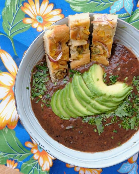 Black Bean Soup and Corn Bread