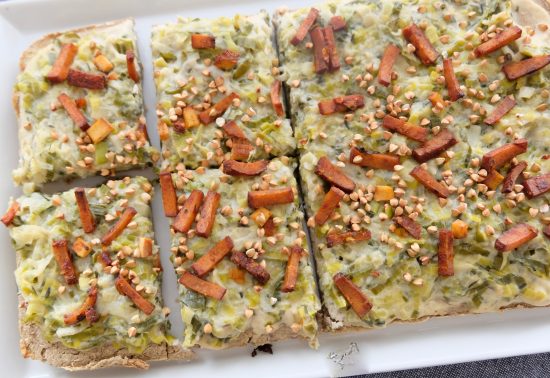 Cheezy Leek Flatbread