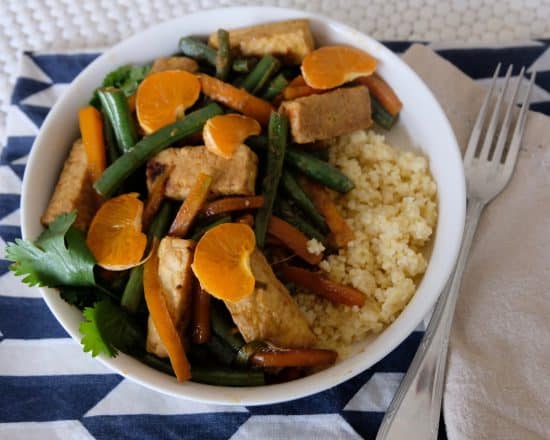 Clementine and Tempeh Stir-fry  